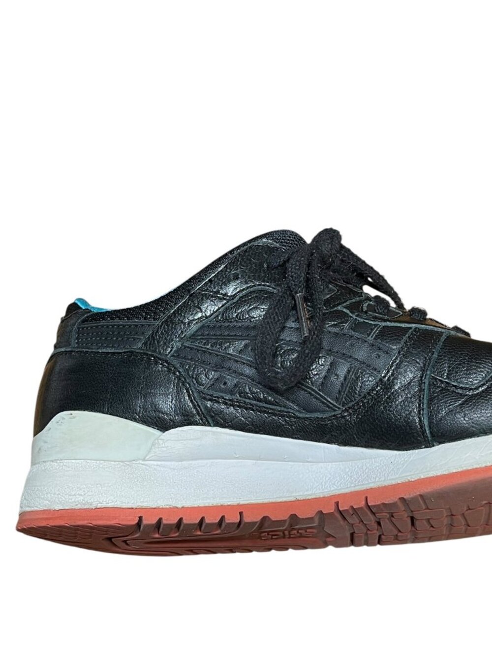 Asics Gel-Lyte III Black & Teal Leather Sneakers US 7 EU 39 H540L - Picture 7 of 7
